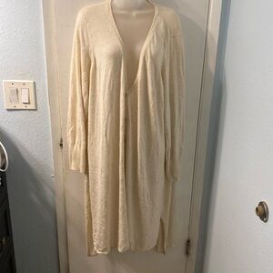 H by Halston Vneck Button Front Long Sleeve Cardigan/Duster Size 3XP